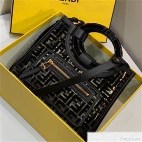 Fendi Runaway Shopper Tote Bag Black/Transparent 2019 (AFEI-9041856)