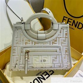 Fendi Runaway Shopper Tote Bag White/Transparent 2019 (AFEI-9041857)