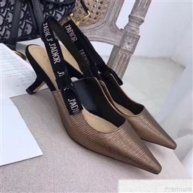 Dior JAdior Heel 6.5cm Slingback Pump Gold 2019 (DANN-9050761)