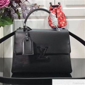 Louis Vuitton Grenelle PM Top Handle Bag in Epi Leather M53695 Black 2019 (KAIS-9050607)