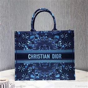 Dior Book Tote Blue KaléiDiorscopic Embroidered Bag 2019 (BFS-9050714)