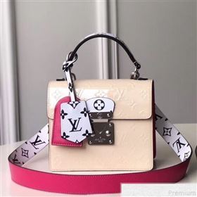 Louis Vuitton Spring Street Top Handle Bag in Creme White Vernis Leather M90454 2019 (KD-9043040)