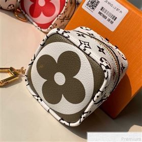 Louis Vuitton Giant Monogram Cube Coin Purse M67669 Khaki Green (KD-9043043)