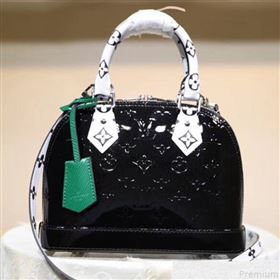 Louis Vuitton Alma BB in Monogram Vernis Leather M90447 Black 2019 (LVSJ-9043046)