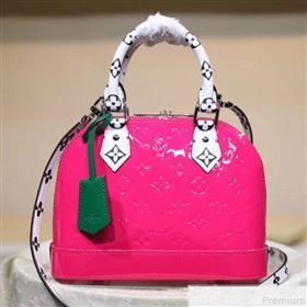 Louis Vuitton Alma BB in Monogram Vernis Leather M90447 Pink 2019 (LVSJ-9043047)