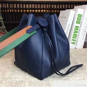 Hermes Licol Hermes 17 Bucket Bag Royal Blue 2019(Half Handmade) (AMIN-9050706)