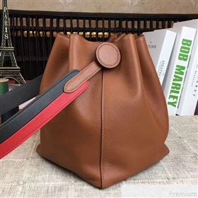 Hermes Licol Hermes 17 Bucket Bag Brown 2019(Half Handmade)  (AMIN-9050709)