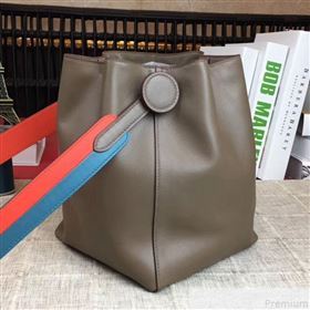 Hermes Licol Hermes 17 Bucket Bag Grey 2019(Half Handmade) (AMIN-9050710)