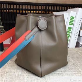 Hermes Licol Hermes 17 Bucket Bag Grey 2019(Half Handmade)  (AMIN-9050710)