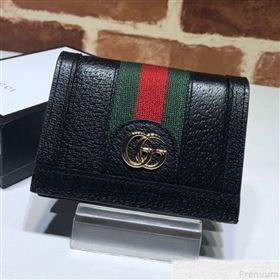 Gucci Ophidia Card Case Wallet 523155 Black (DLH50717)