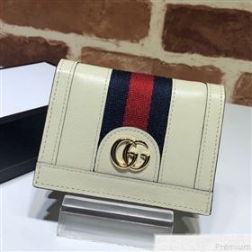 Gucci Ophidia Card Case Wallet 523155 White  (DLH50716)