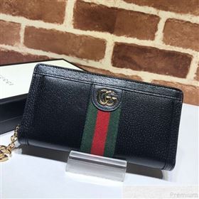 Gucci Ophidia Zip Around Wallet 523154 Black (DLH50720)