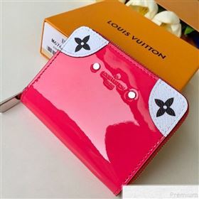 Louis Vuitton Venice Zippy Coin Purse in Patent Leather M67665 Pink (FANG-9050736)