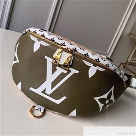 Louis Vuitton Giant Monogram Canvas Bumbag/Belt Bag M44611 Khaki Green 2019 (FANG-9043024)