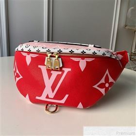 Louis Vuitton Giant Monogram Canvas Bumbag/Belt Bag M44575 Red/Pink 2019 (FANG-9043025)