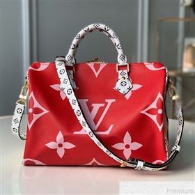 Louis Vuitton Giant Monogram Speedy Bandoulière 30 M44573 Red/Pink 2019 (KD-9043029)