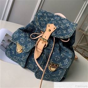 Louis Vuitton Denim Backpack Denim Blue M44460 (KD-9050833)