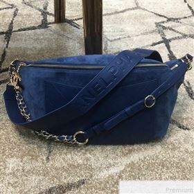 Chanel x Pharrell Suede Waist Bag/Belt Bag Blue 2019 (JDH-9050856)