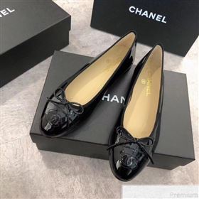 Chanel Patent Leather Ballerinas Black 2019 (DLY-9050159)