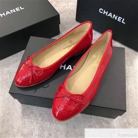 Chanel Patent Leather Ballerinas Red 2019 (DLY-9050160)