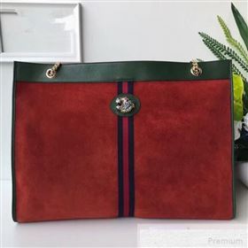 Gucci Suede Rajah Maxi Tote 537218 Orange 2018 (DLH-9051703)