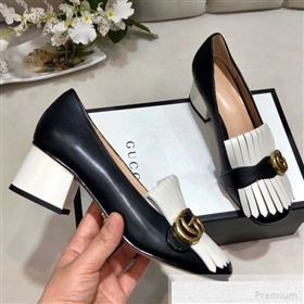 Gucci Leather Mid-heel Pump 408208 Black 2019 (DLY-9051630)