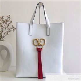 Valentino Long VRING Shopping Tote White 2019 (JJ3-9051129)