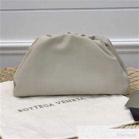 Bottega Veneta Samll The Pouch 20 Clutch in Soft Folded Leather White 2019 (WEIP-9051320)