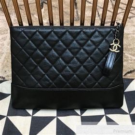 Chanel Quilted Iridescent Gabrielle Pouch Black 2019 (JDH-9051325)
