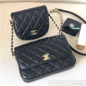 Chanel Quilted Side-Packs Flap Bag AS0545 Black 2019 (YD-9051333)