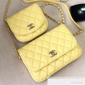 Chanel Quilted Side-Packs Flap Bag AS0545 Yellow 2019 (YD-9051335)