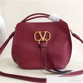 Valentino Small VRING Top Handle Bag Burgundy 2019 (JJ3-9051116)