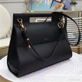 Givenchy Large Whip Top Handle Bag in Smooth Leather Black 2019 (2B082-9051446)