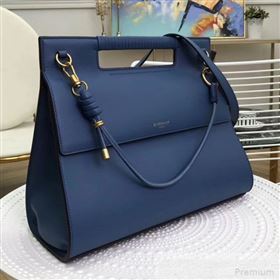 Givenchy Large Whip Top Handle Bag in Smooth Leather Blue 2019 (2B082-9051448)