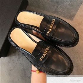 Chanel x Pharrell Flat Loafer Mules Black 2019 (EM-9051452)