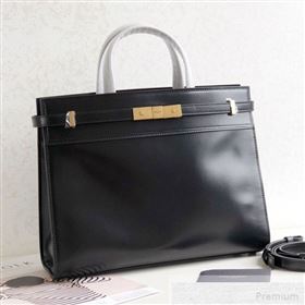 Saint Laurent Manhattan Medium Top Handle Bag in Smooth Leather 553745 Black 2019 (KTS-9051407)