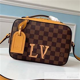 Louis Vuitton Damier Azur Canvas Saintonge Top Handle Bag N40155 Yellow 2019 (LVSJ-9061041)