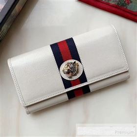 Gucci Leather Rajah Continental Wallet 573789 White (KDL-9061065)