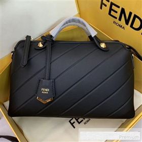 Fendi Diagonal Leather By The Way Regular Boston Bag Black 2019 (AFEI-9061125)