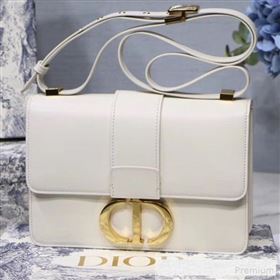 Dior 30 Montaigne CD Flap Bag in Smooth White Calfskin 2019 (BINF-9061136)