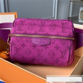 Louis Vuitton Monogram Denim Outdoor Bumbag/Belt Bag M44624 Purple 2019 (KD-9061005)