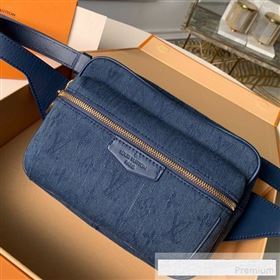 Louis Vuitton Monogram Denim Outdoor Bumbag/Belt Bag M44741 Navy Blue 2019 (KD-9061004)