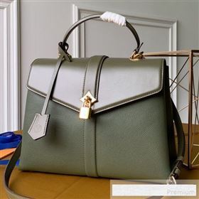 Louis Vuitton Padlock Rose des Vents MM Top Handle Bag M53819 Khaki Green 2019 (KD-9061011)