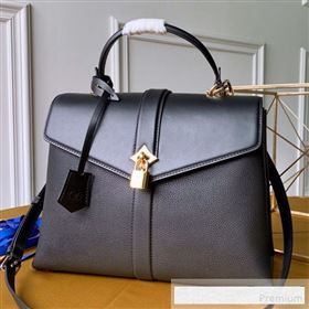 Louis Vuitton Padlock Rose des Vents MM Top Handle Bag M53816 Black 2019 (KD-9061012)