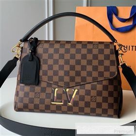 Louis Vuitton Damier Ebene Canvas LV Beaubourg MM Top Handle Bag N40177 Black 2019 (KD-9061703)