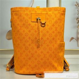 Louis Vuitton Mens Monogram Denim Chalk Backpack M44617 Yellow 2019 (LVSJ-9061719)