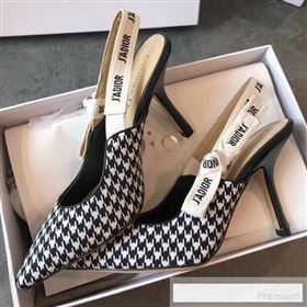 Dior JAdior Houndstooth Fabric Slingback Heel Pump Black/White 2019 (EM-9062802)