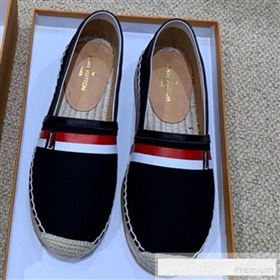 Louis Vuitton Denim LV Web Espadrilles Black 2019(For Women and Men) (HANB-9062816)