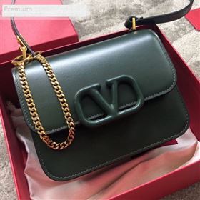 Valentino Small VSLING Smooth Calfskin Shoulder Bag Green 2019 (JIND-9070919)