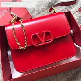 Valentino Large VSLING Smooth Calfskin Shoulder Bag Red 2019 (JIND-9070927)